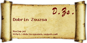 Dobrin Zsuzsa névjegykártya